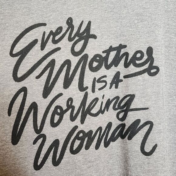 3X 22W 24W Torrid Grey Jersey Knit Tee Every Mother Is A Working Woman Graphic - Picture 3 of 6